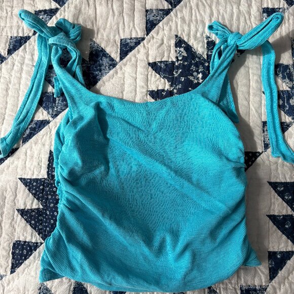 Cute turquoise Tie-strap Free People tank size medium - Picture 1 of 4